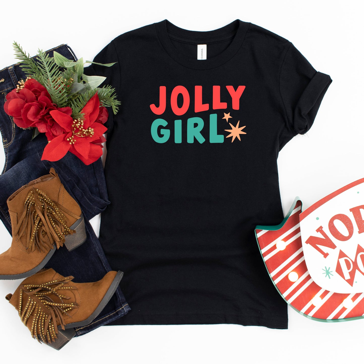 Jolly Girl Star | Youth Short Sleeve Crew Neck
