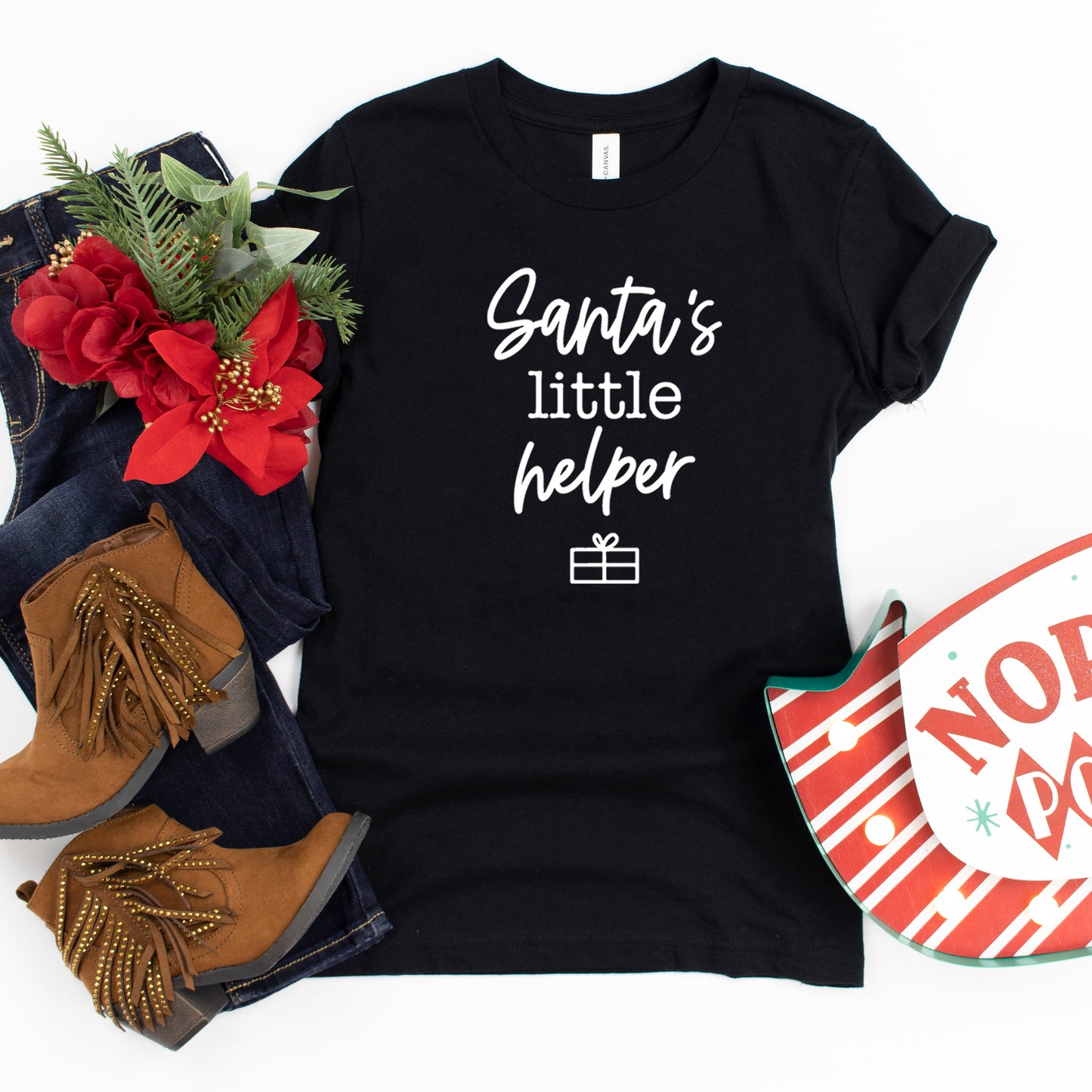 Santa's Little Helper | Youth Short Sleeve Crew Neck