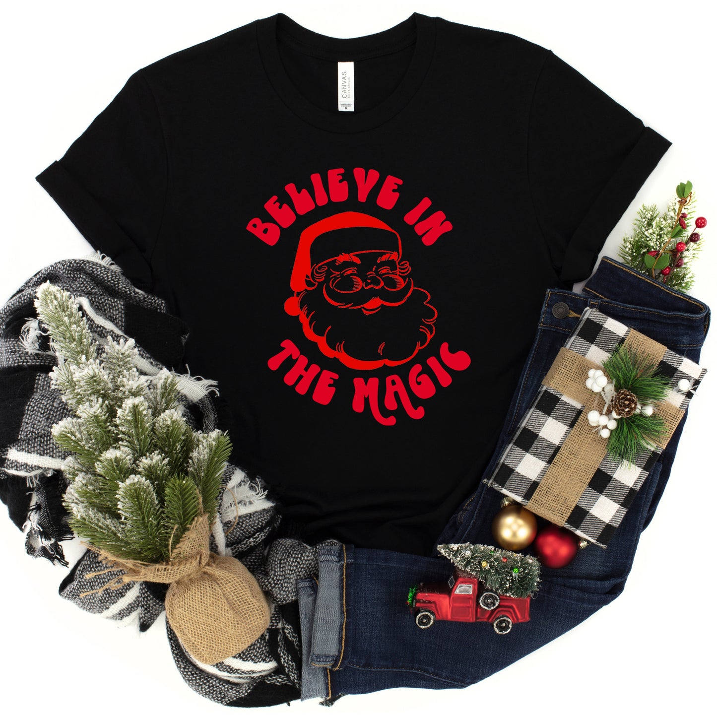 Believe In The Magic Santa | Youth Short Sleeve Crew Neck