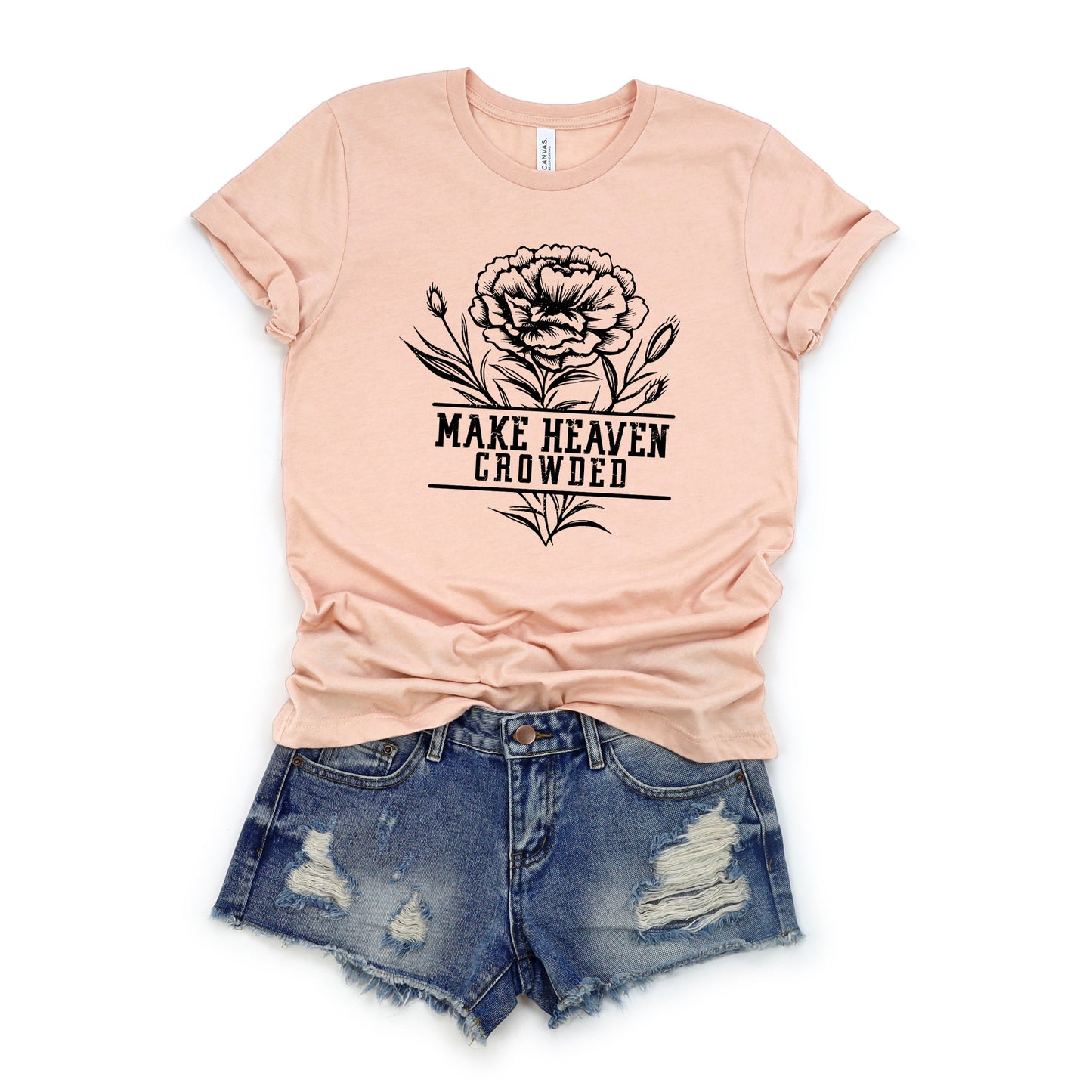 Make Heaven Crowded Flower | Short Sleeve Crew Neck