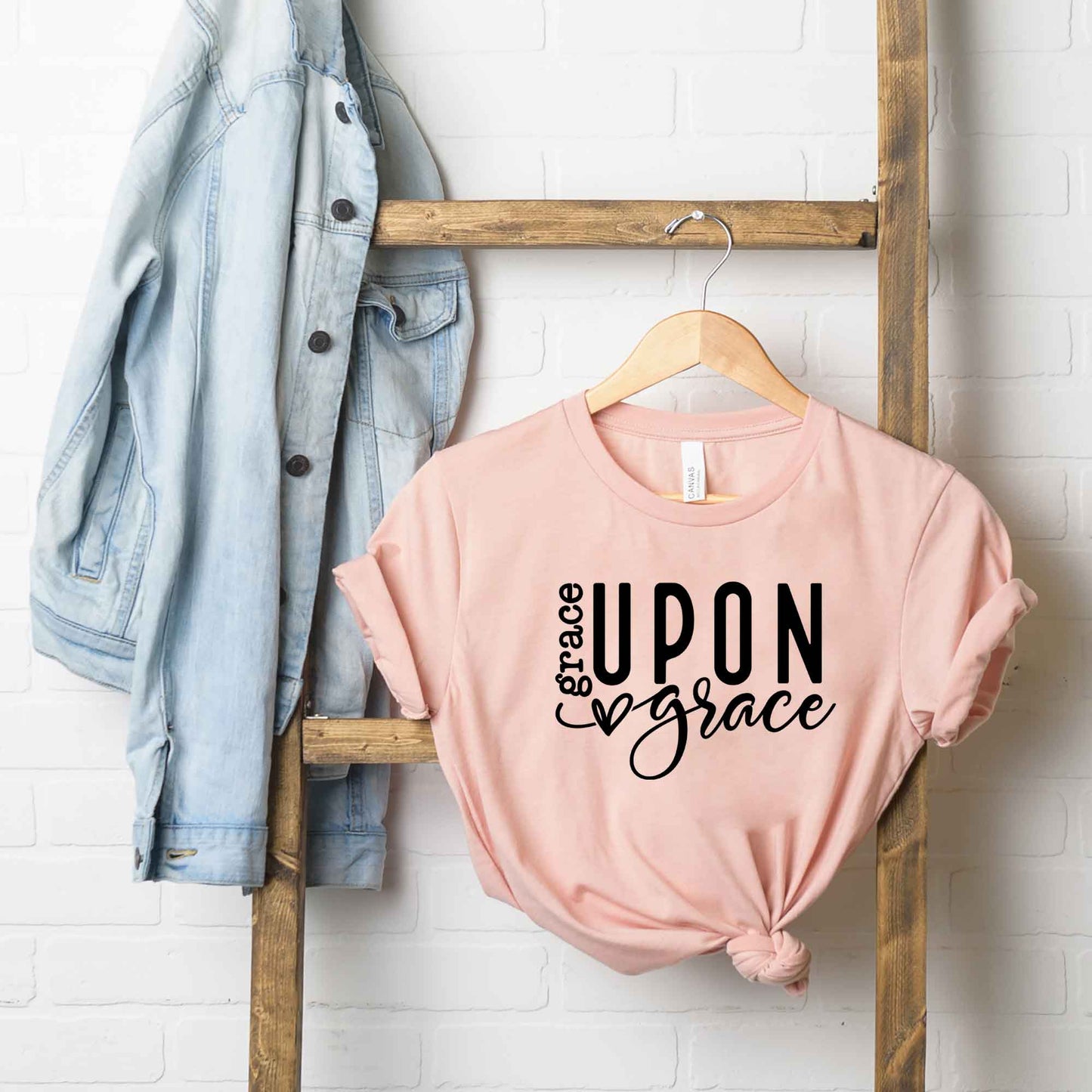 Grace Upon Grace Heart | Short Sleeve Crew Neck