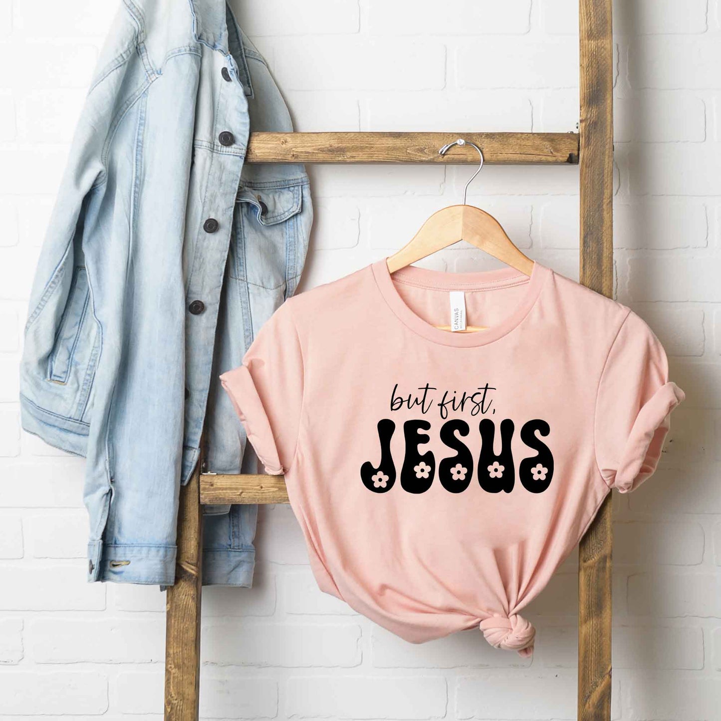 But First Jesus Flowers | Short Sleeve Crew Neck
