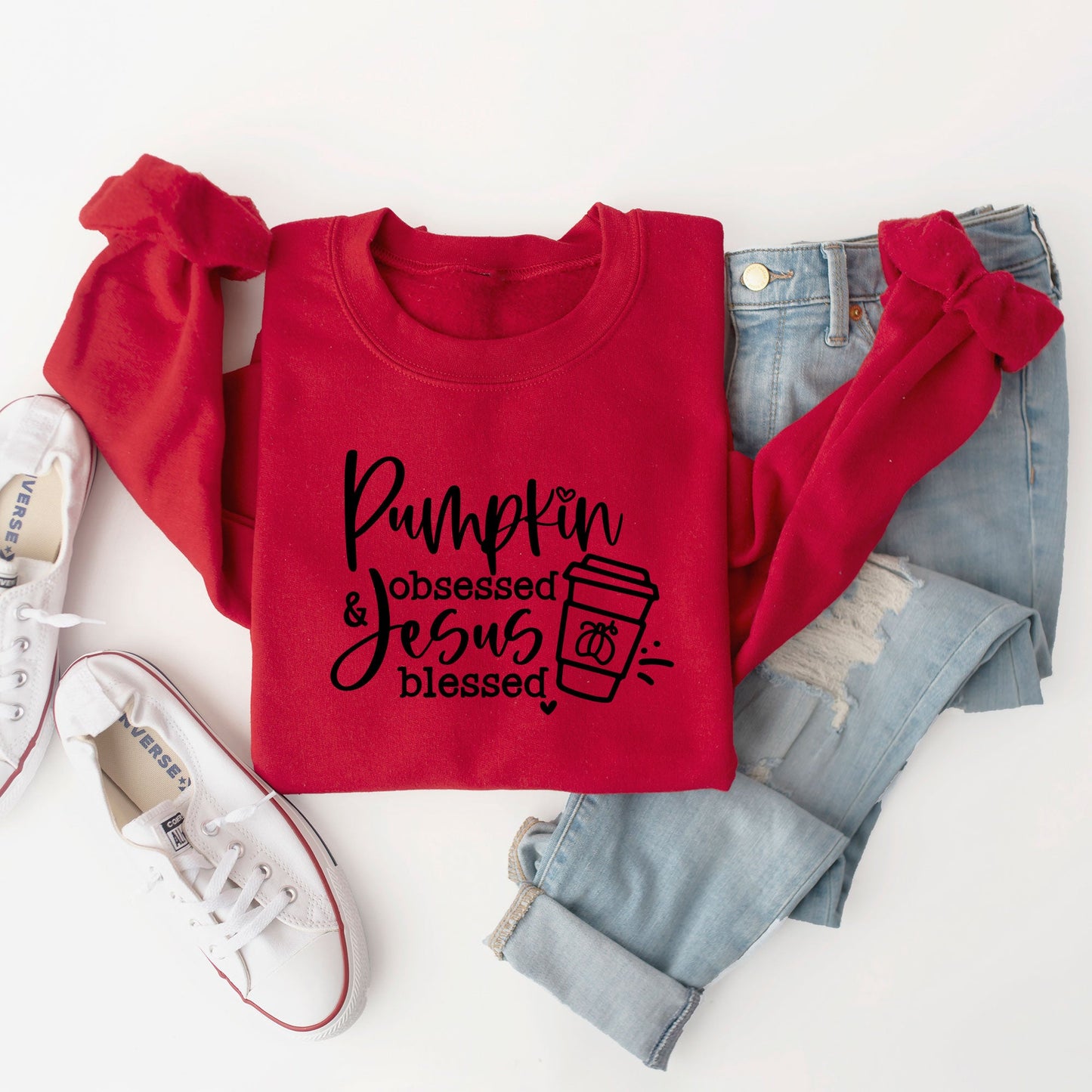 Pumpkin Obsessed Jesus Blessed | Sweatshirt