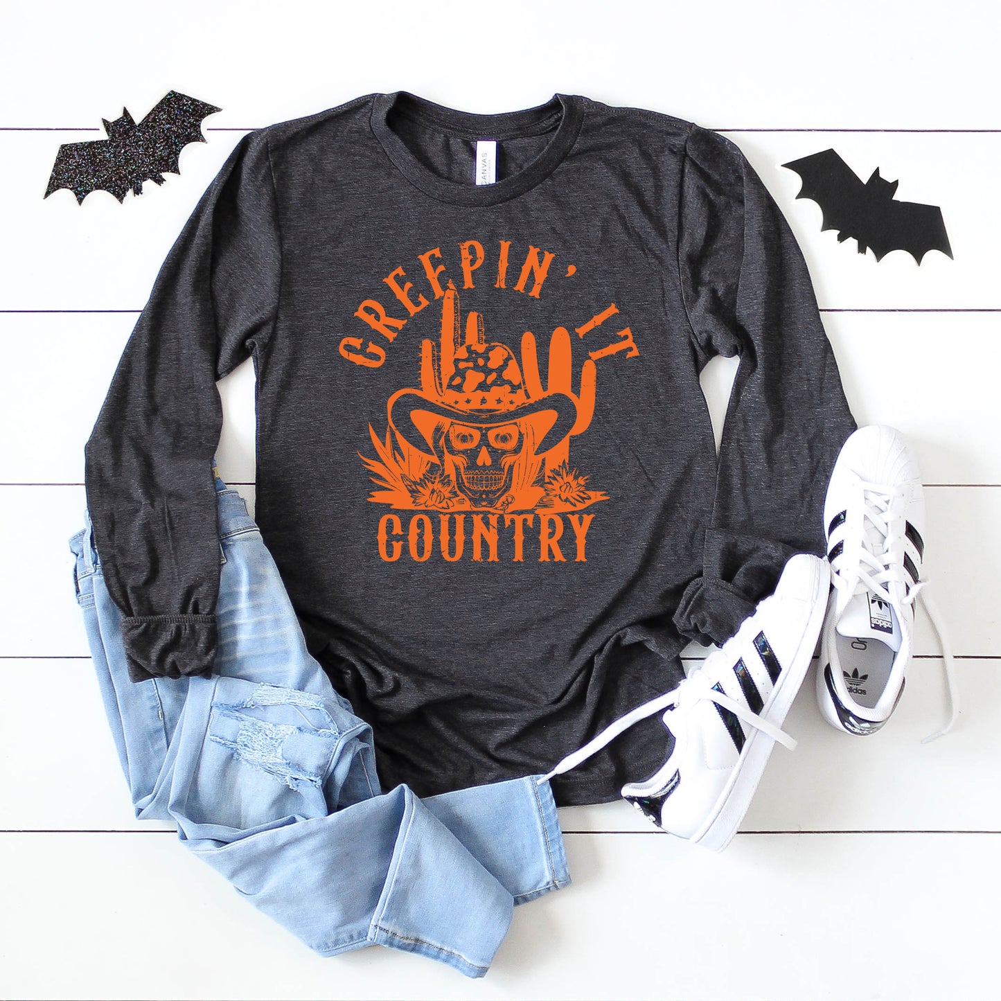 Creepin' It Country | Long Sleeve Crew Neck