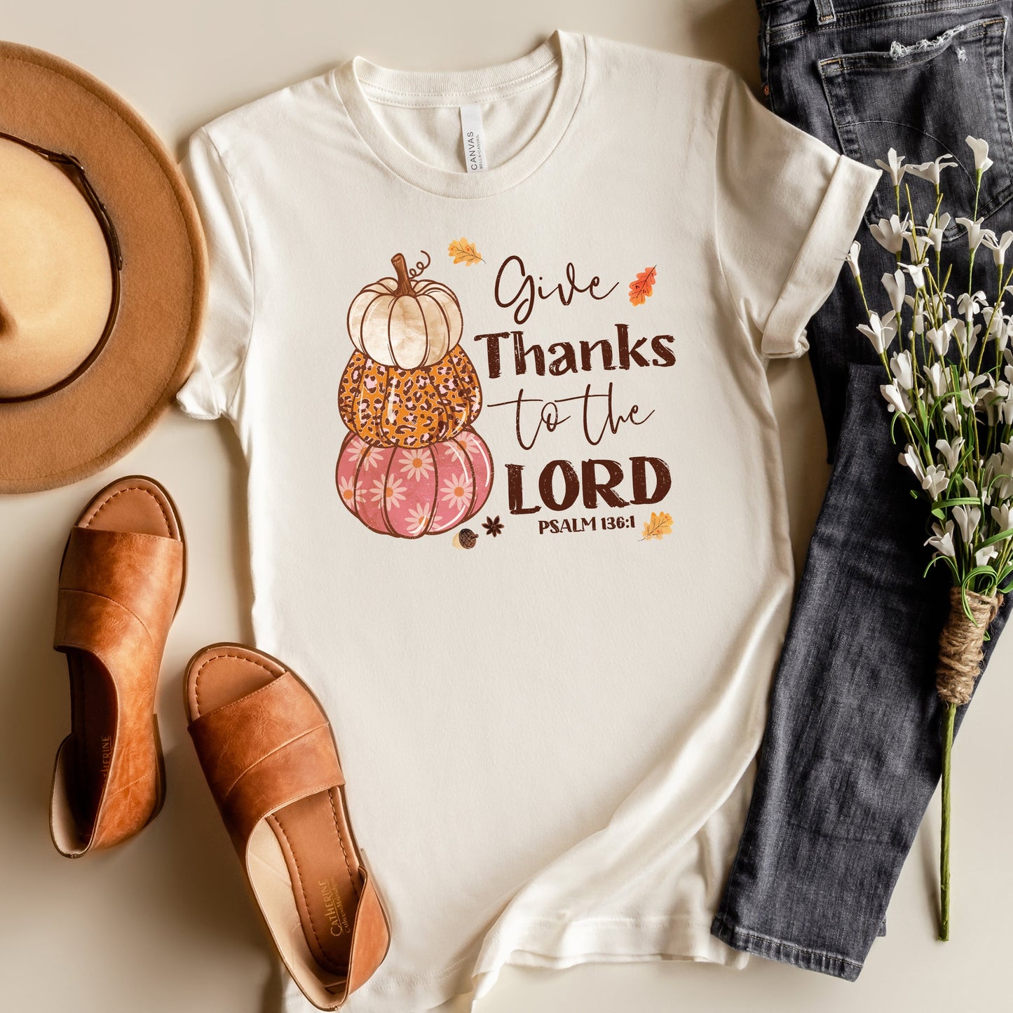 Give Thanks Pumpkins | Short Sleeve Crew Neck