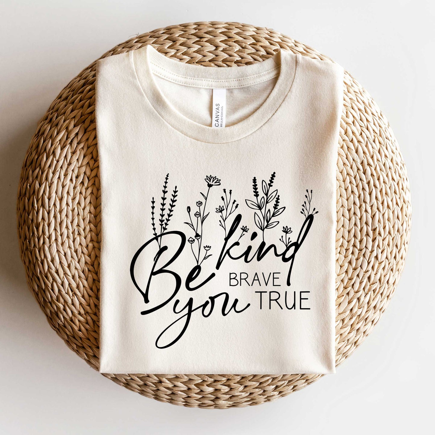 Be Kind Be You Flowers | Short Sleeve Crew Neck