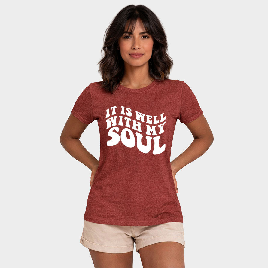 It Is Well With My Soul Wavy | Short Sleeve Crew Neck