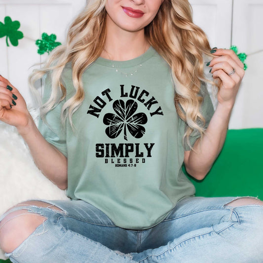 Not Lucky Blessed Clover | Short Sleeve Crew Neck