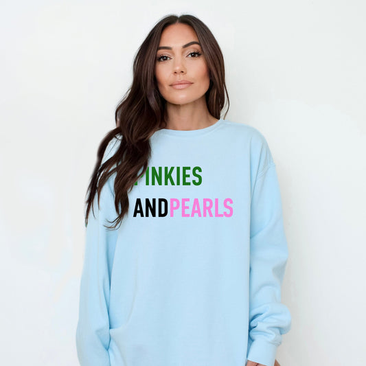 Pinkies and Pearls | Garment Dyed Sweatshirt