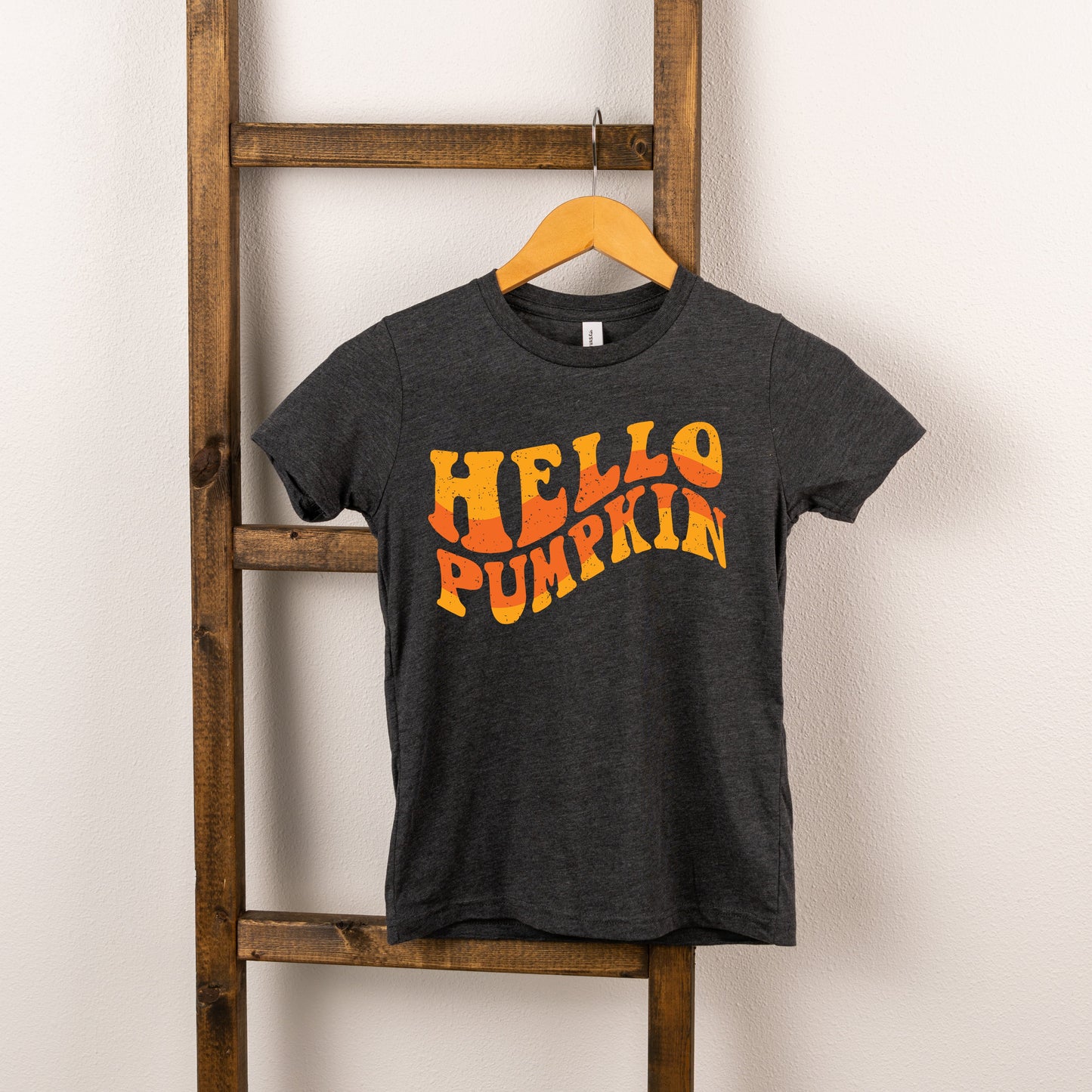 Hello Pumpkin Wavy | Toddler Short Sleeve Crew Neck