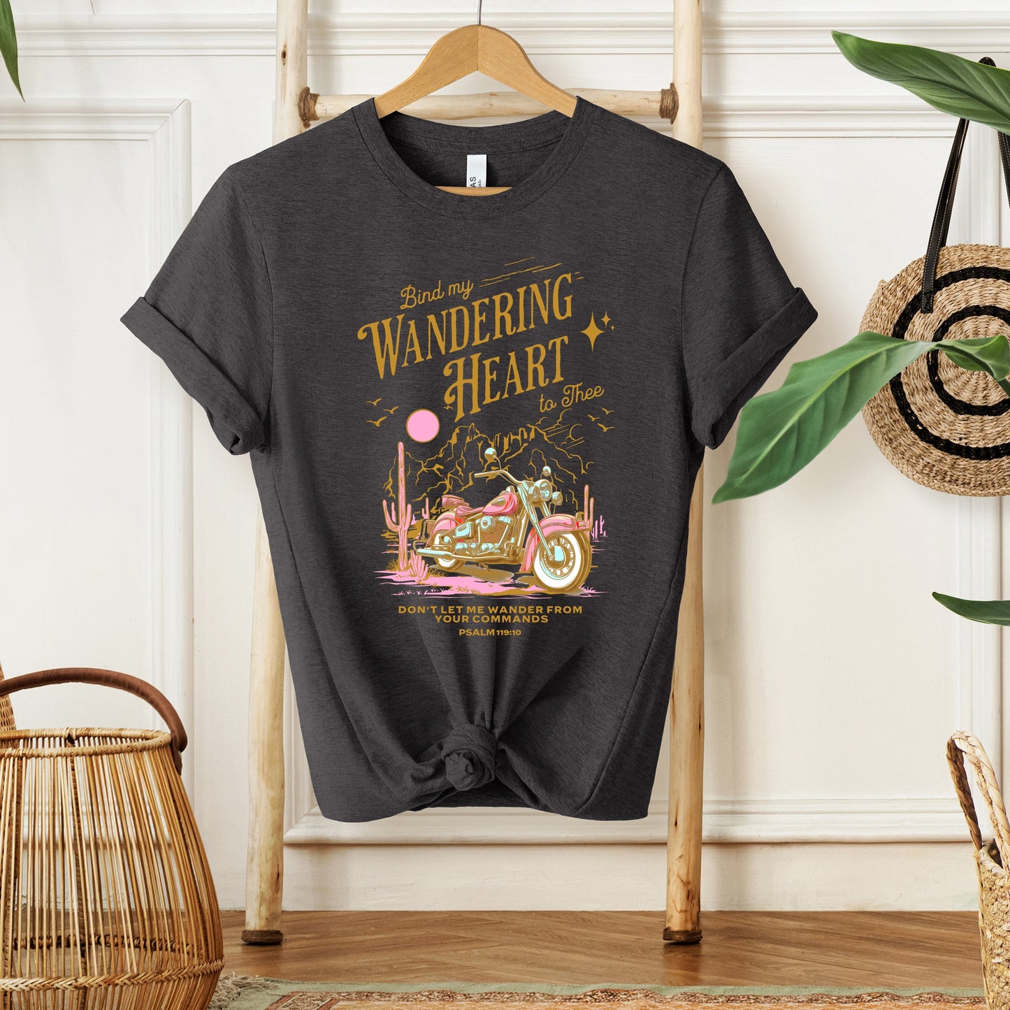 Bind My Wandering Heart Motorcycle | Short Sleeve Crewneck