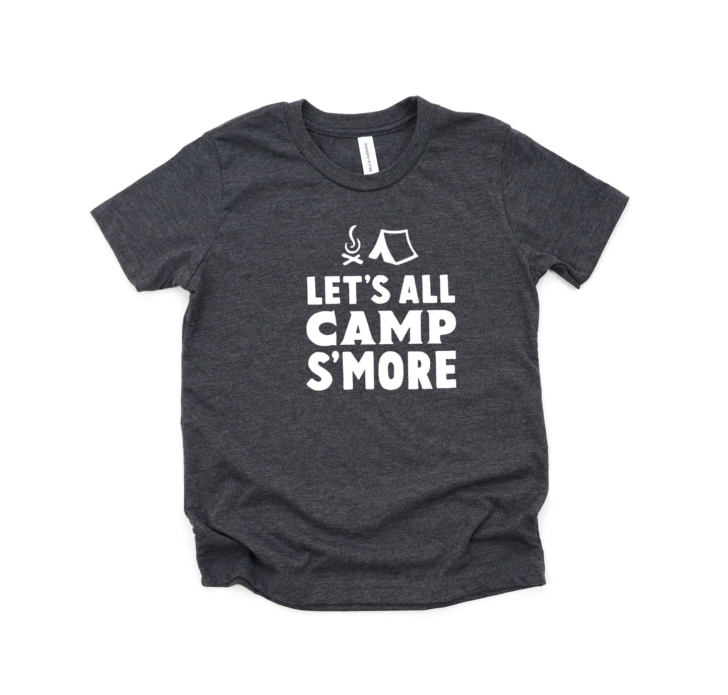 Let's All Camp S'more | Youth Short Sleeve Crew Neck