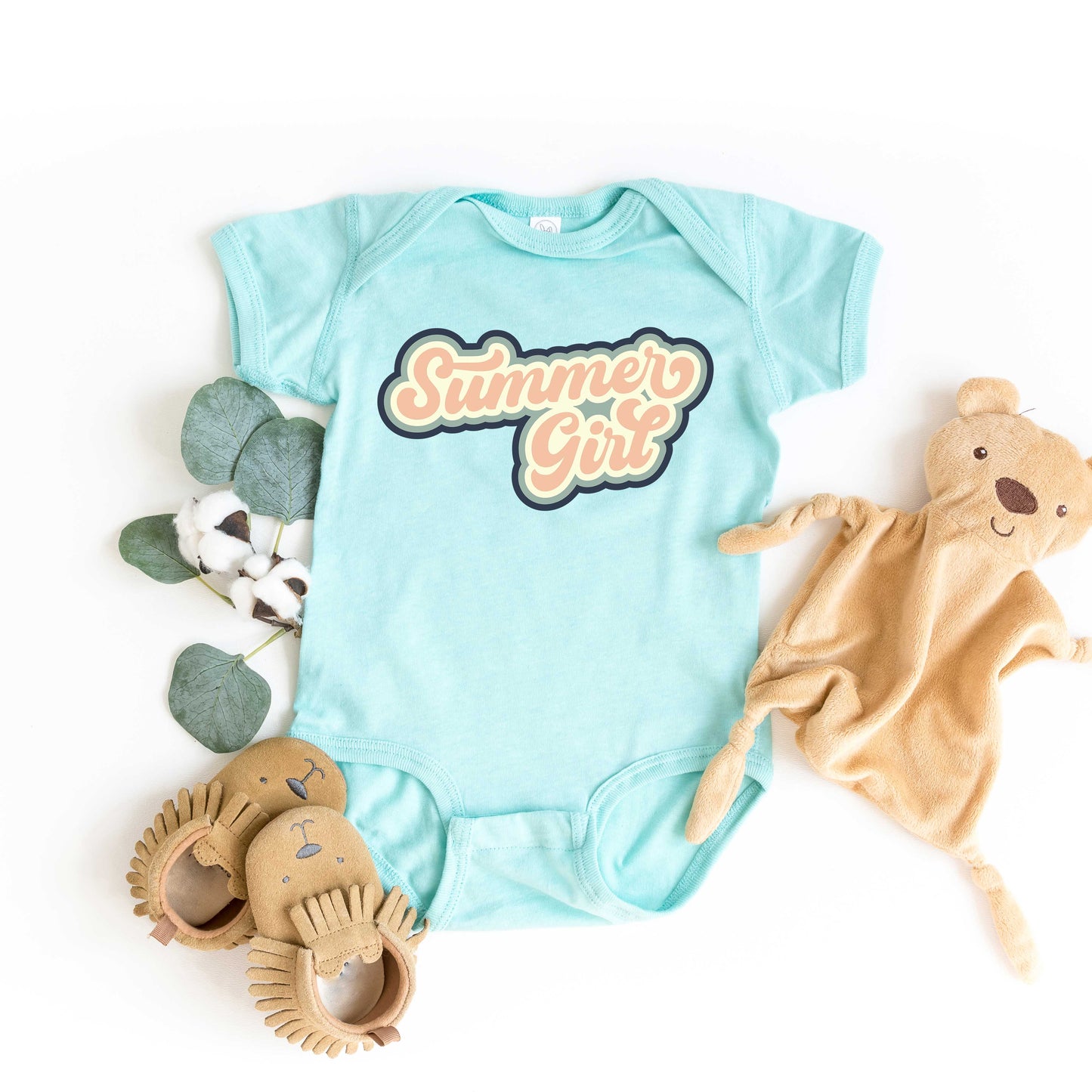 Summer Girl Retro | Baby Graphic Short Sleeve Onesie