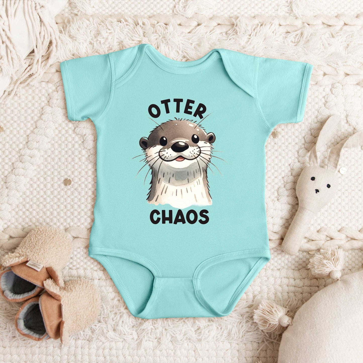 Otter Chaos | Baby Graphic Short Sleeve Onesie