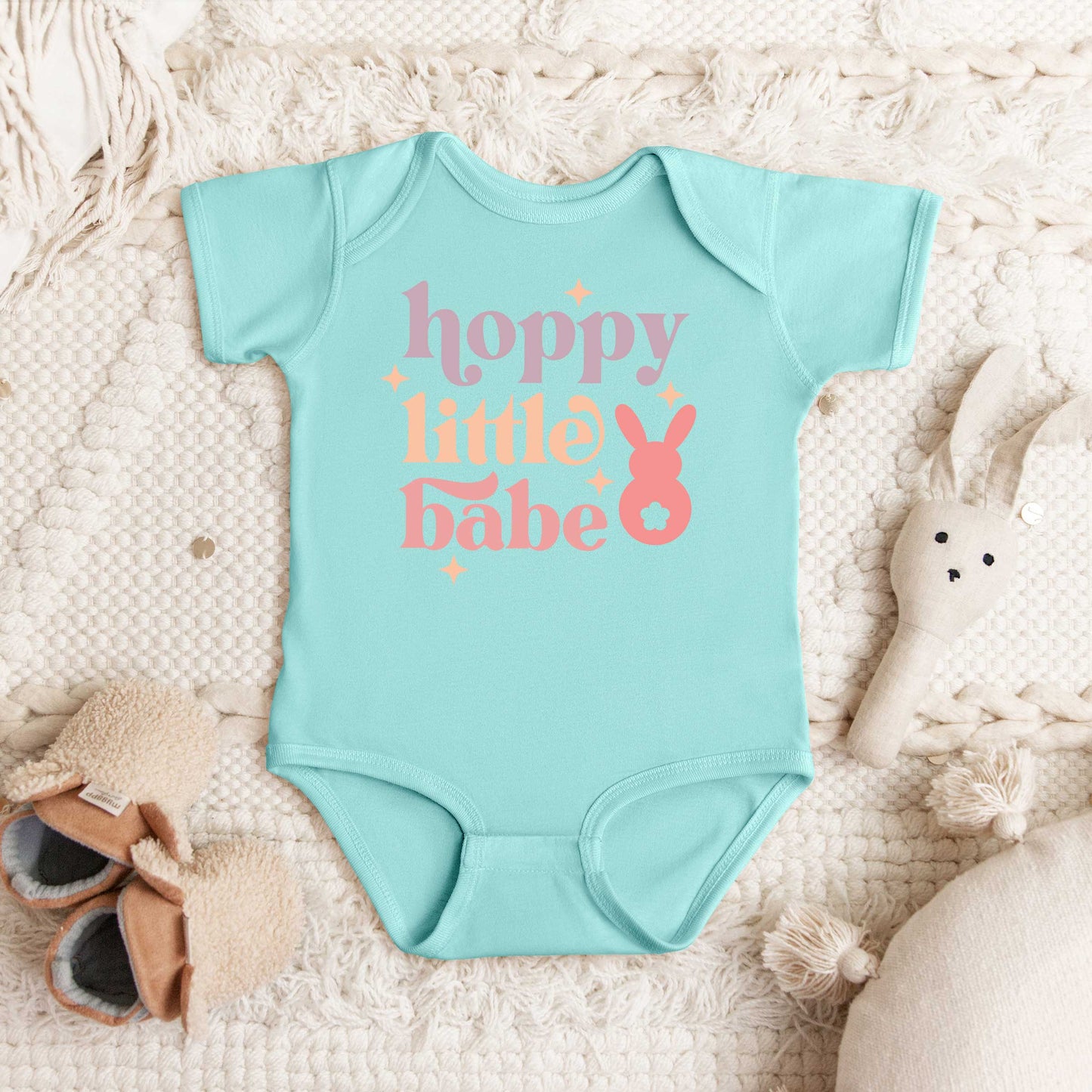 Hoppy Little Babe | Baby Graphic Short Sleeve Onesie