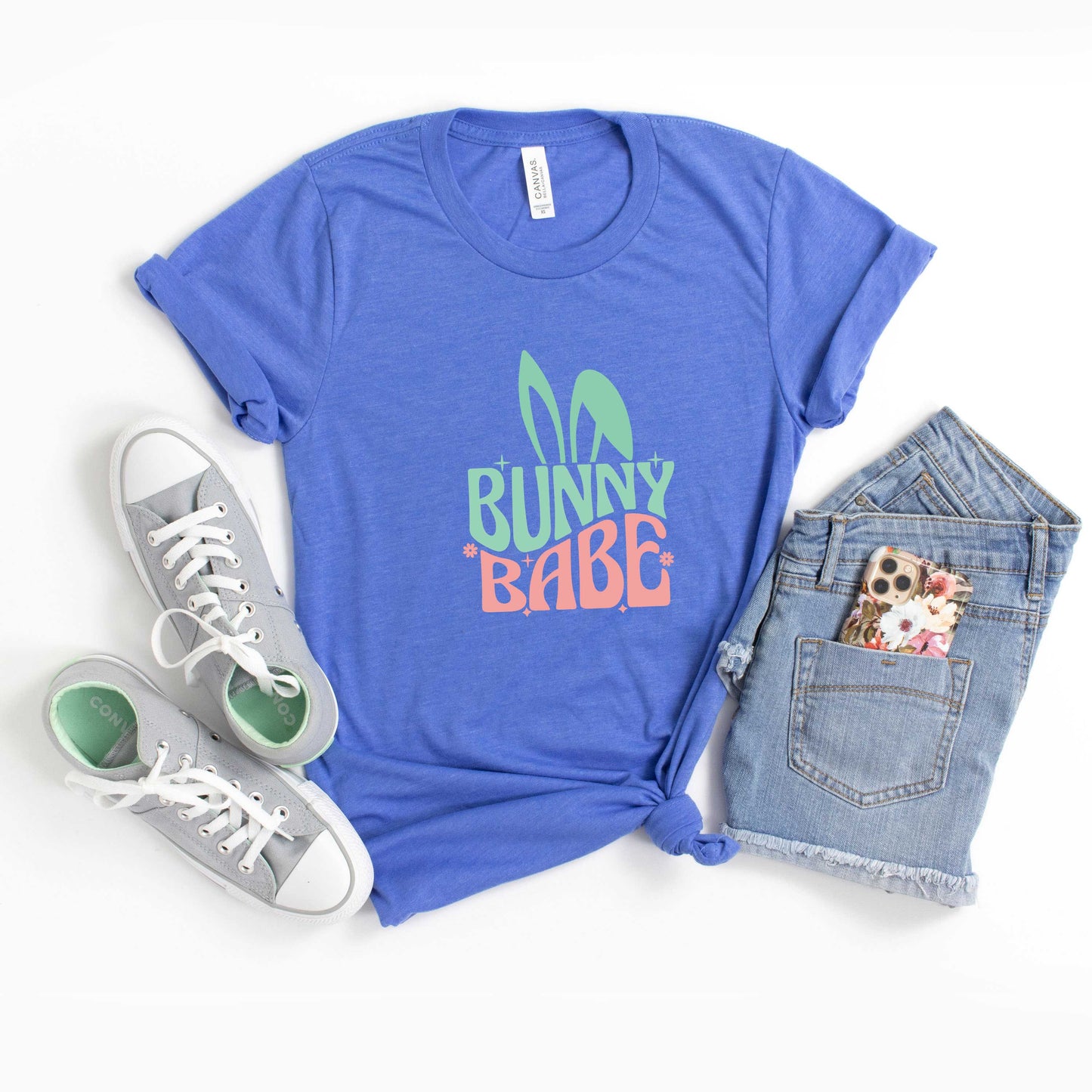 Bunny Babe With Ears | Youth Short Sleeve Crew Neck