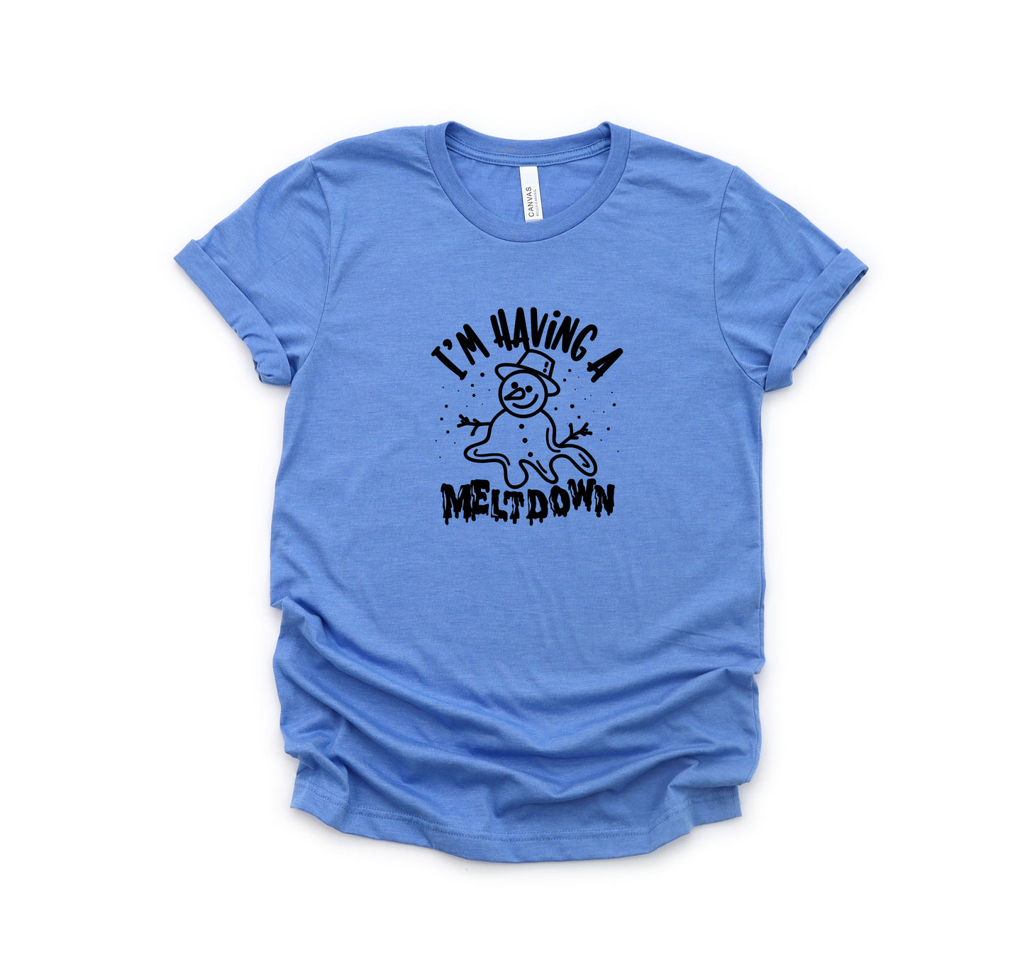 Having A Meltdown Snowman | Toddler Short Sleeve Crew Neck