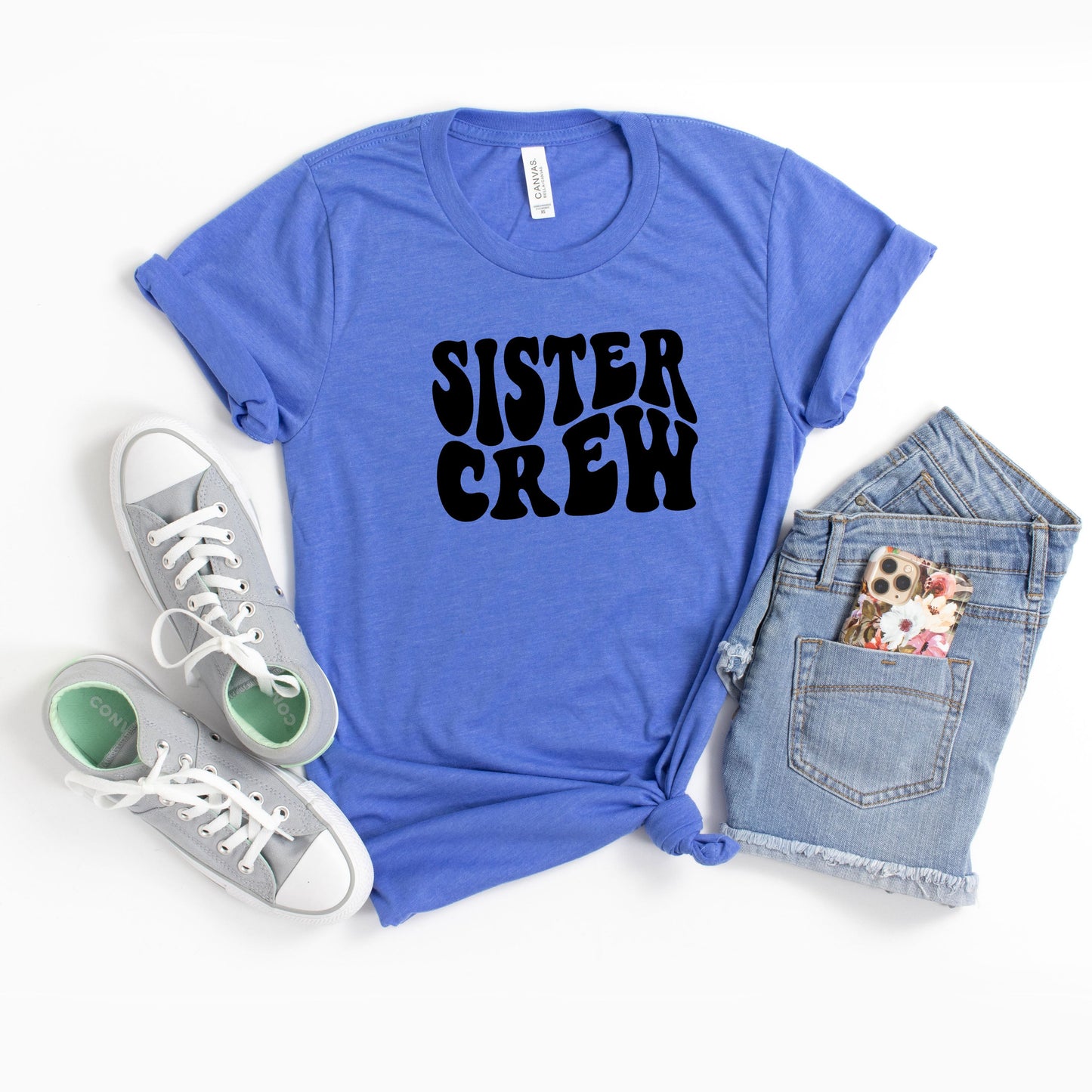 Sister Crew Wavy | Youth Short Sleeve Crew Neck