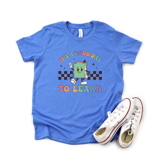 It's A Good Day To Learn Checkered | Youth Graphic Short Sleeve Tee