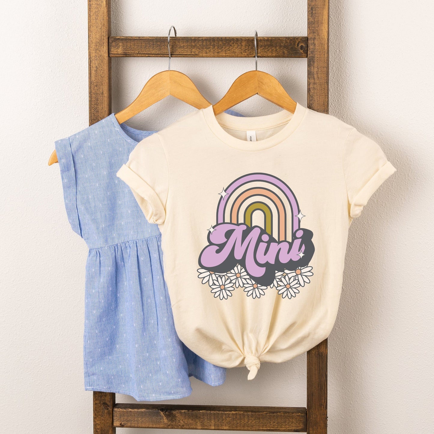 Mini Rainbow Flowers | Toddler Graphic Short Sleeve Tee