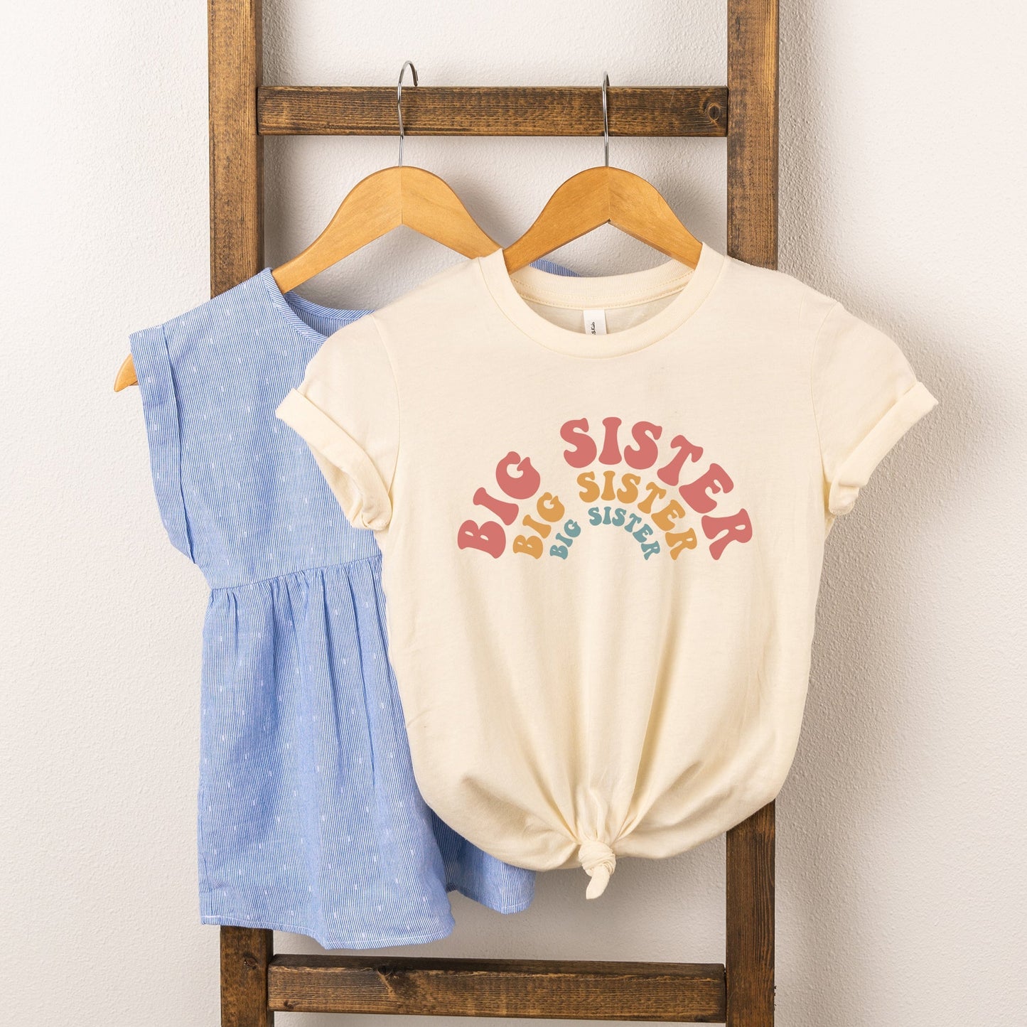 Big Sister Stacked Curved | Toddler Graphic Short Sleeve Tee