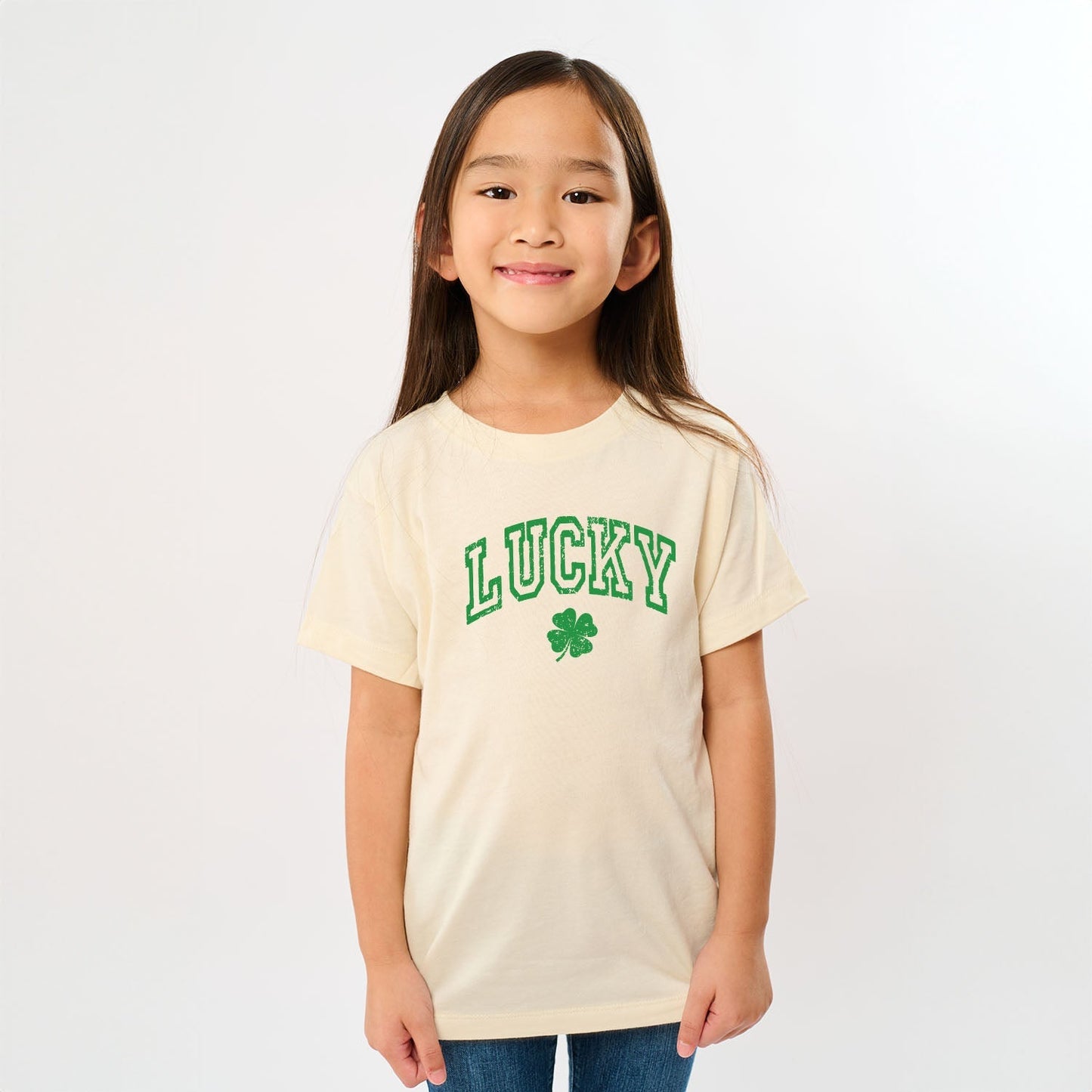 Lucky Clover Distressed | Youth Graphic Short Sleeve Tee