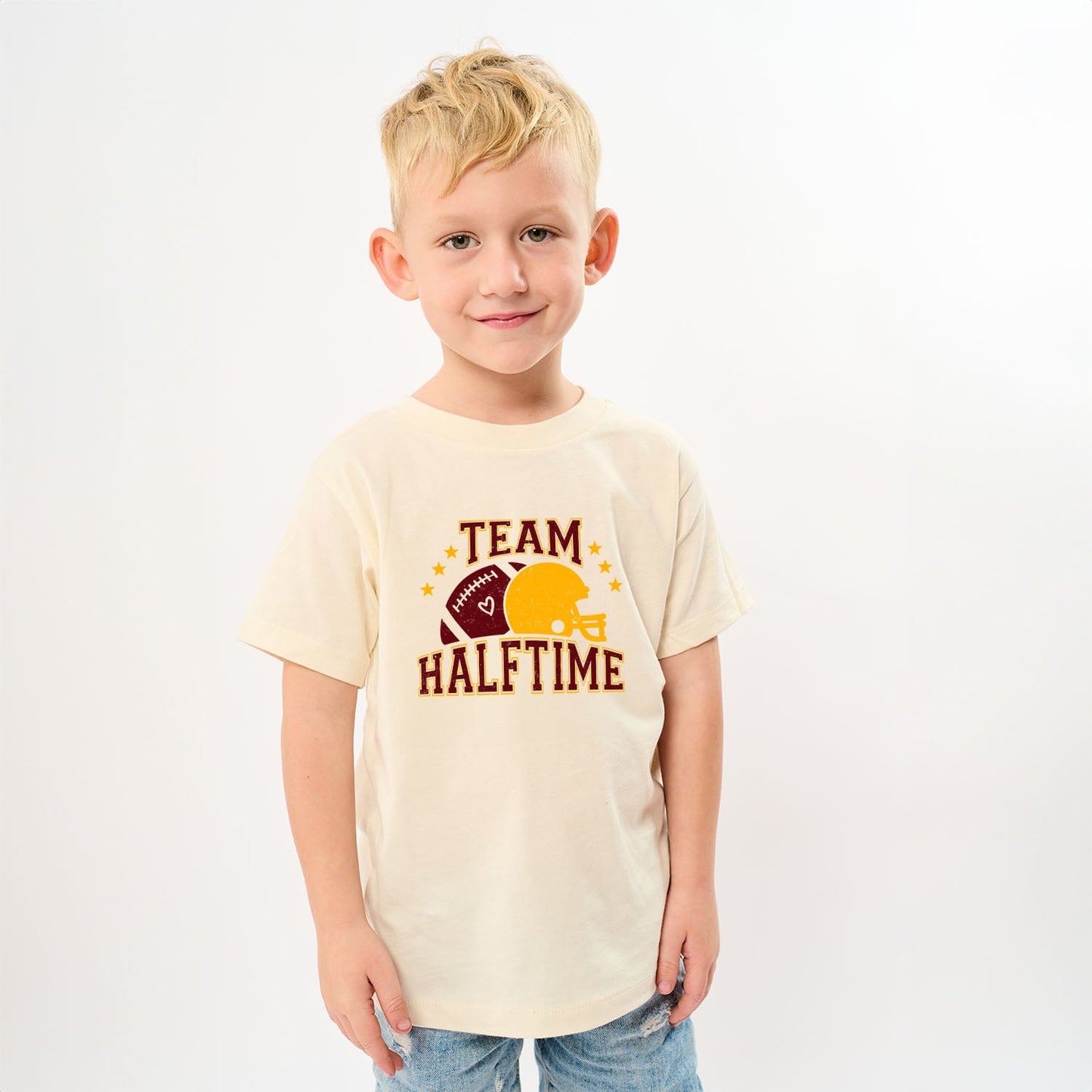 Team Halftime Distressed - Maroon | Youth Graphic Short Sleeve Tee