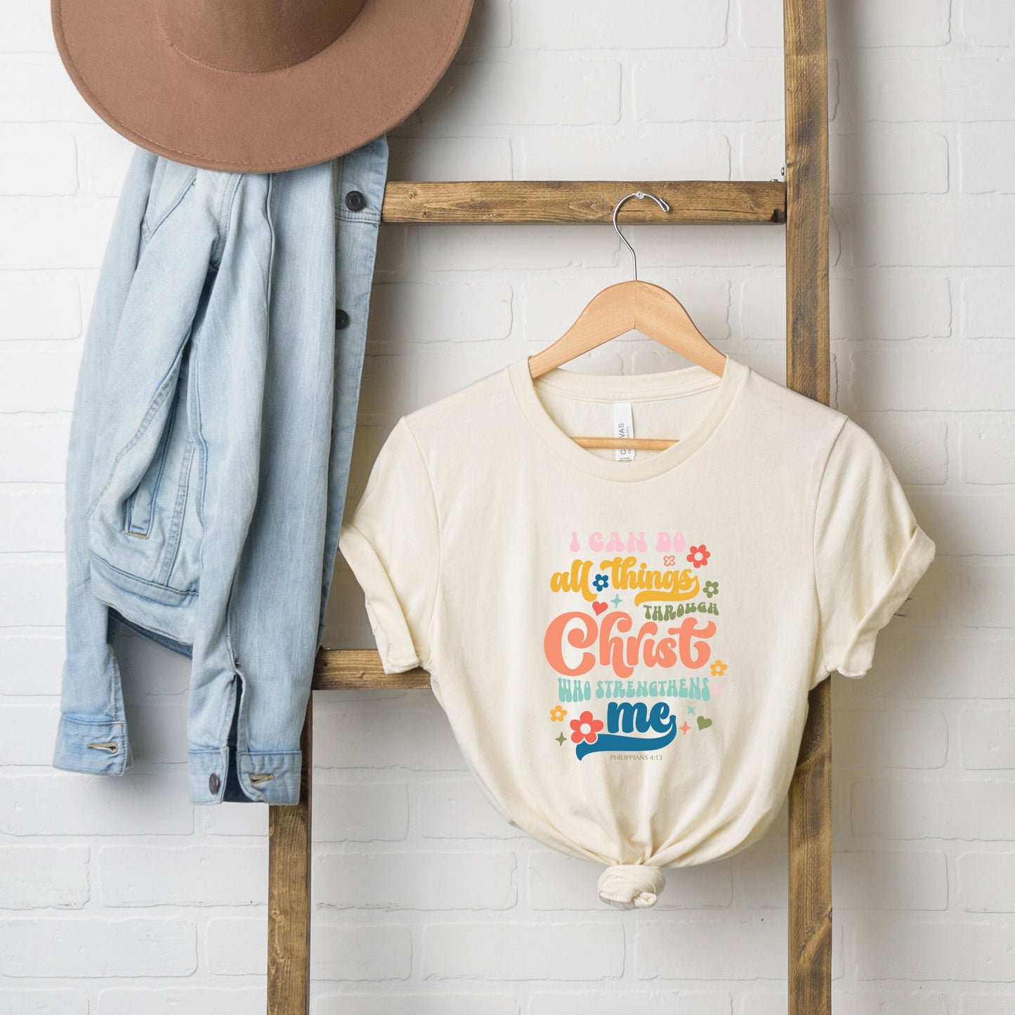 I Can Do All Things Colorful | Short Sleeve Crew Neck