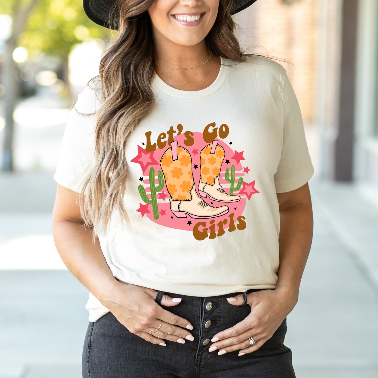 Let's Go Girls Cactus | Short Sleeve Crew Neck