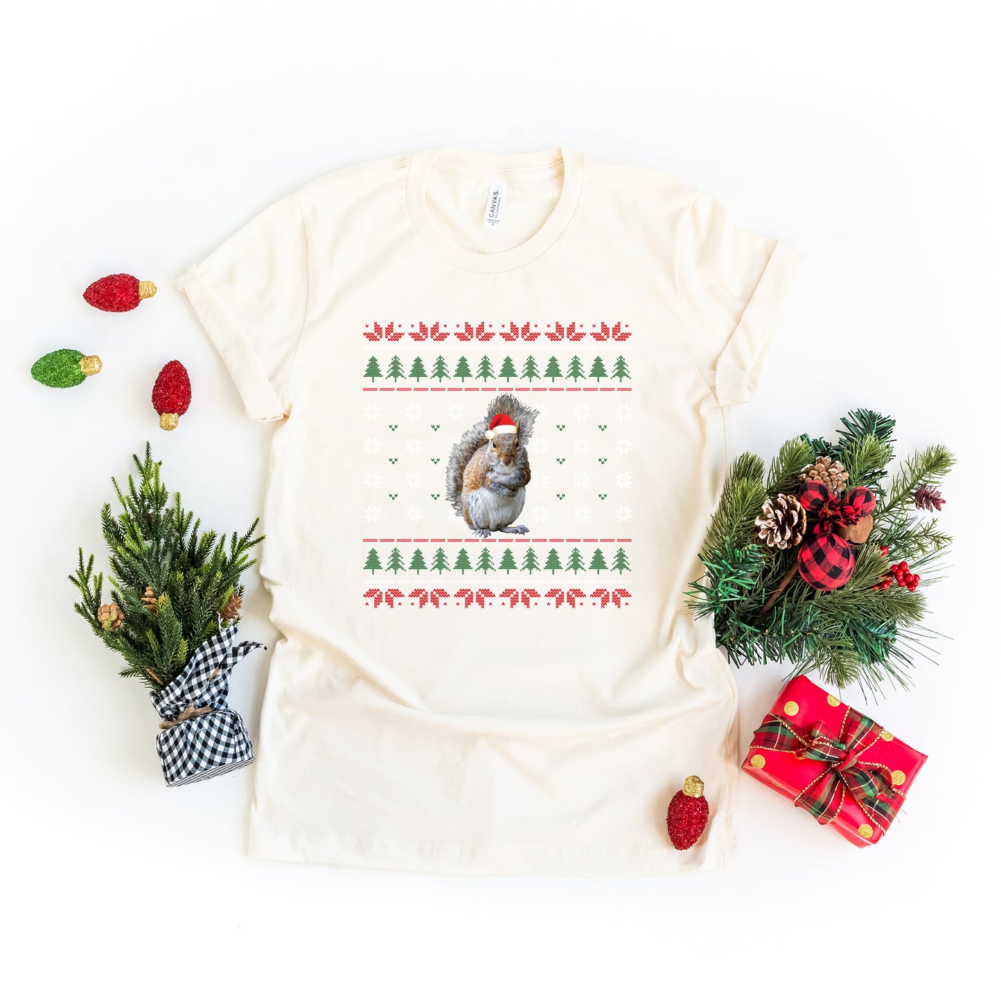 Ugly Sweater Squirrel | Short Sleeve Crew Neck