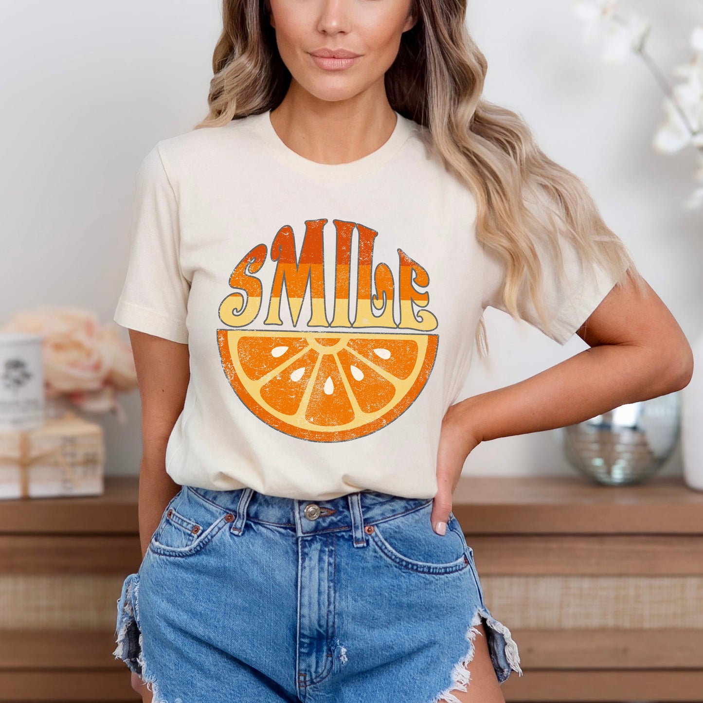 Smile Orange | Short Sleeve Graphic Tee