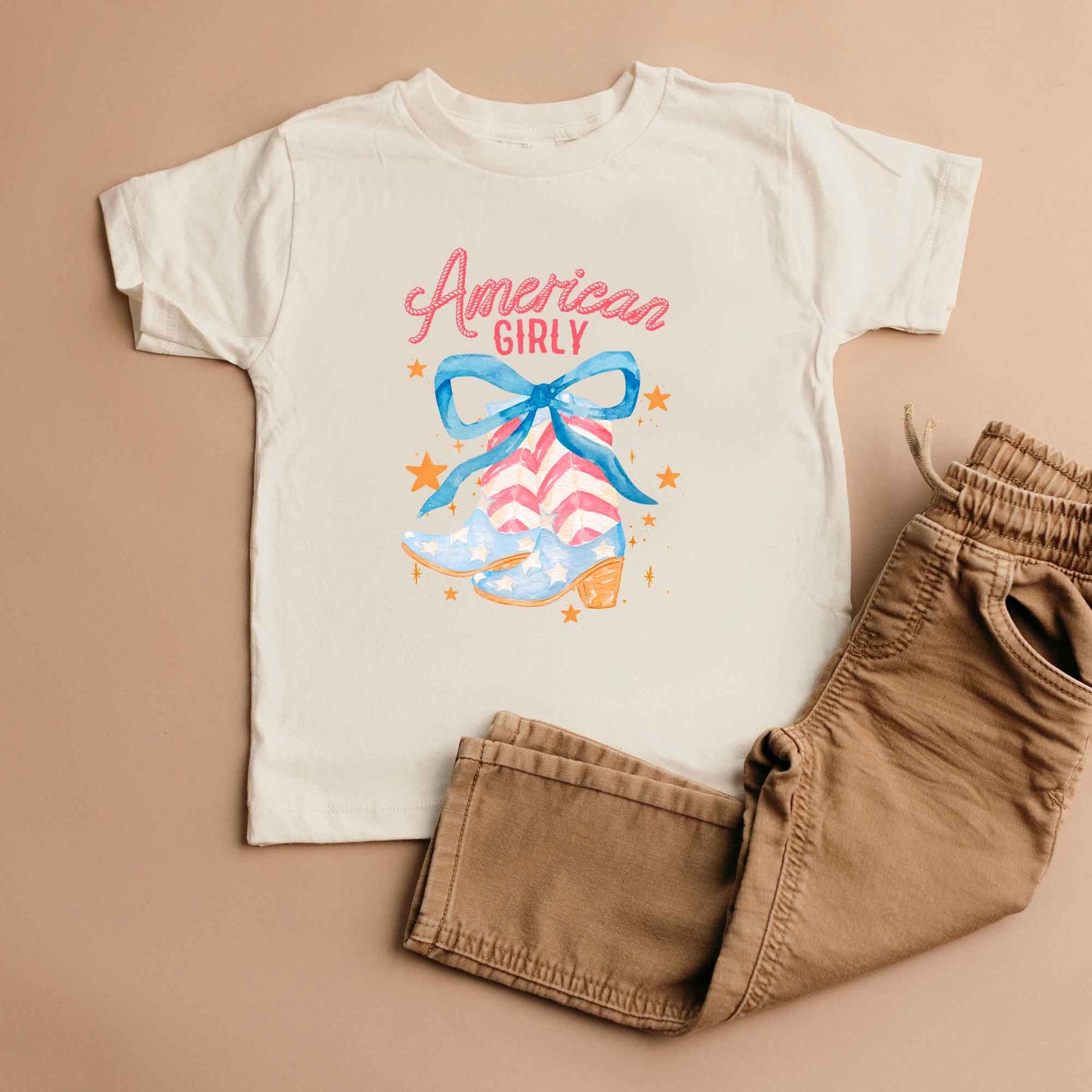 American Girly Coquette Boots | Youth Graphic Short Sleeve Tee