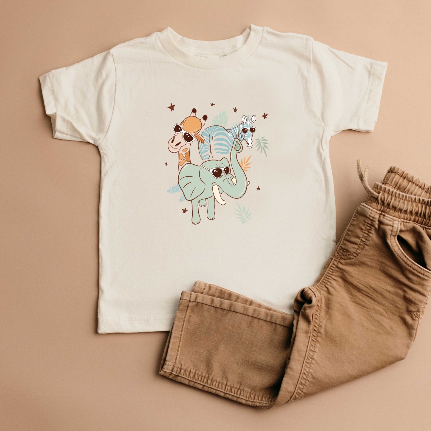 Wild One Animals | Toddler Short Sleeve Crew Neck