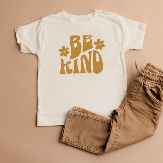 Be Kind Daisies | Toddler Short Sleeve Crew Neck