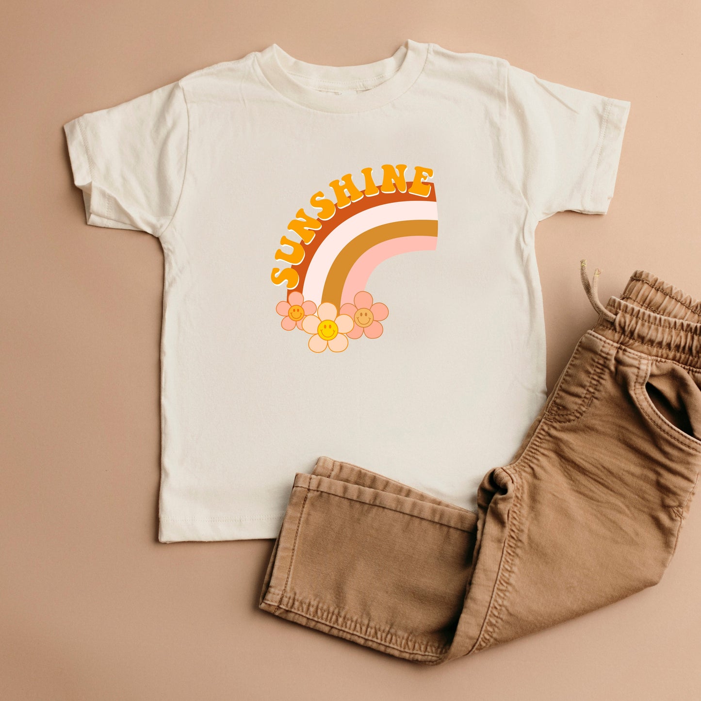 Sunshine Rainbow | Toddler Short Sleeve Crew Neck