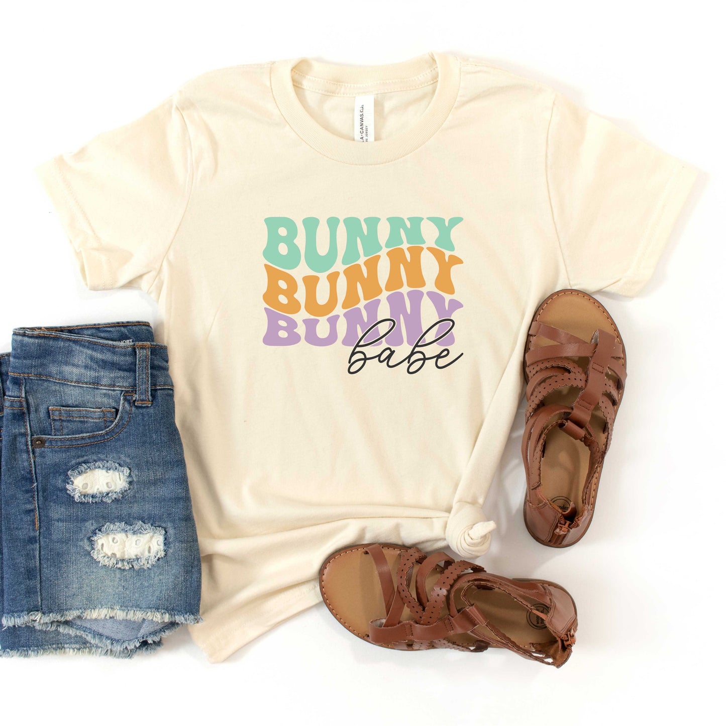 Bunny Babe Stacked | Youth Short Sleeve Crew Neck