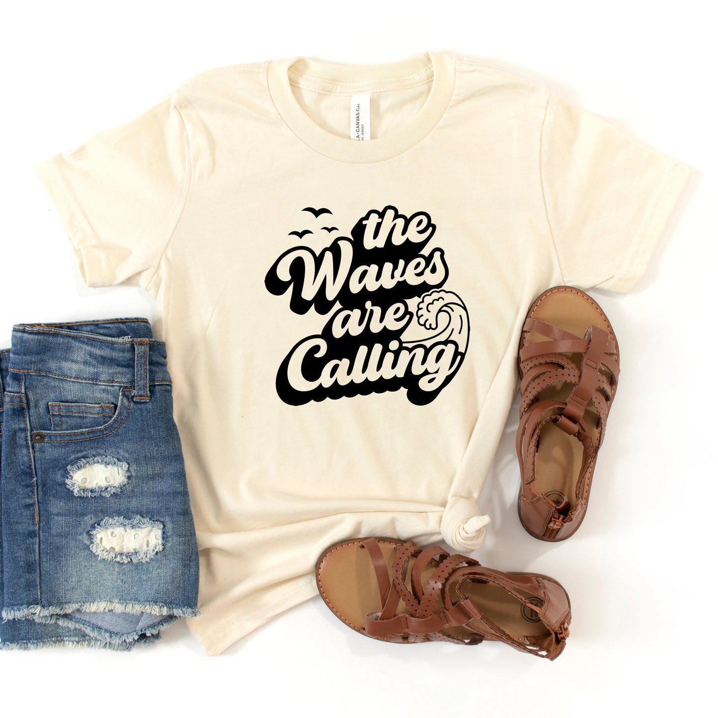 The Waves Are Calling | Youth Short Sleeve Crew Neck