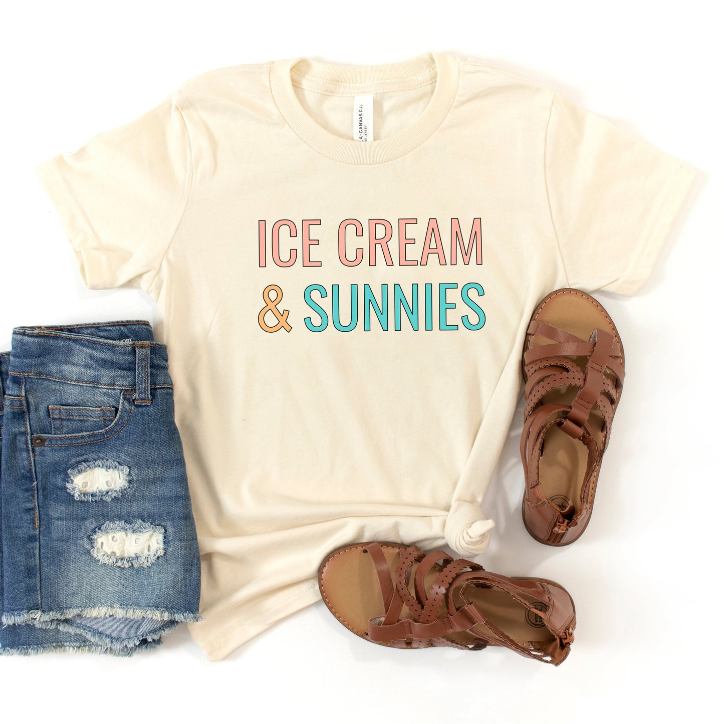 Ice Cream And Sunnies | Youth Short Sleeve Crew Neck