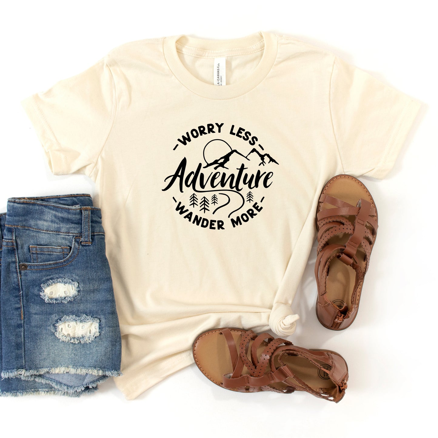 Worry Less Wander More | Youth Short Sleeve Crew Neck
