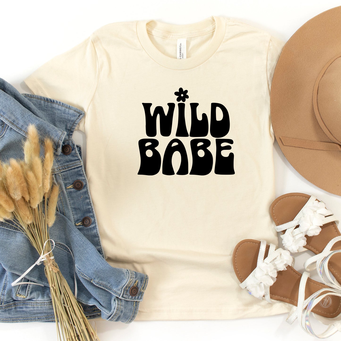 Wild Babe Flower | Youth Short Sleeve Crew Neck