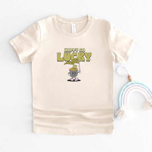 Happy Go Lucky Pot Of Gold | Youth Short Sleeve Crew Neck