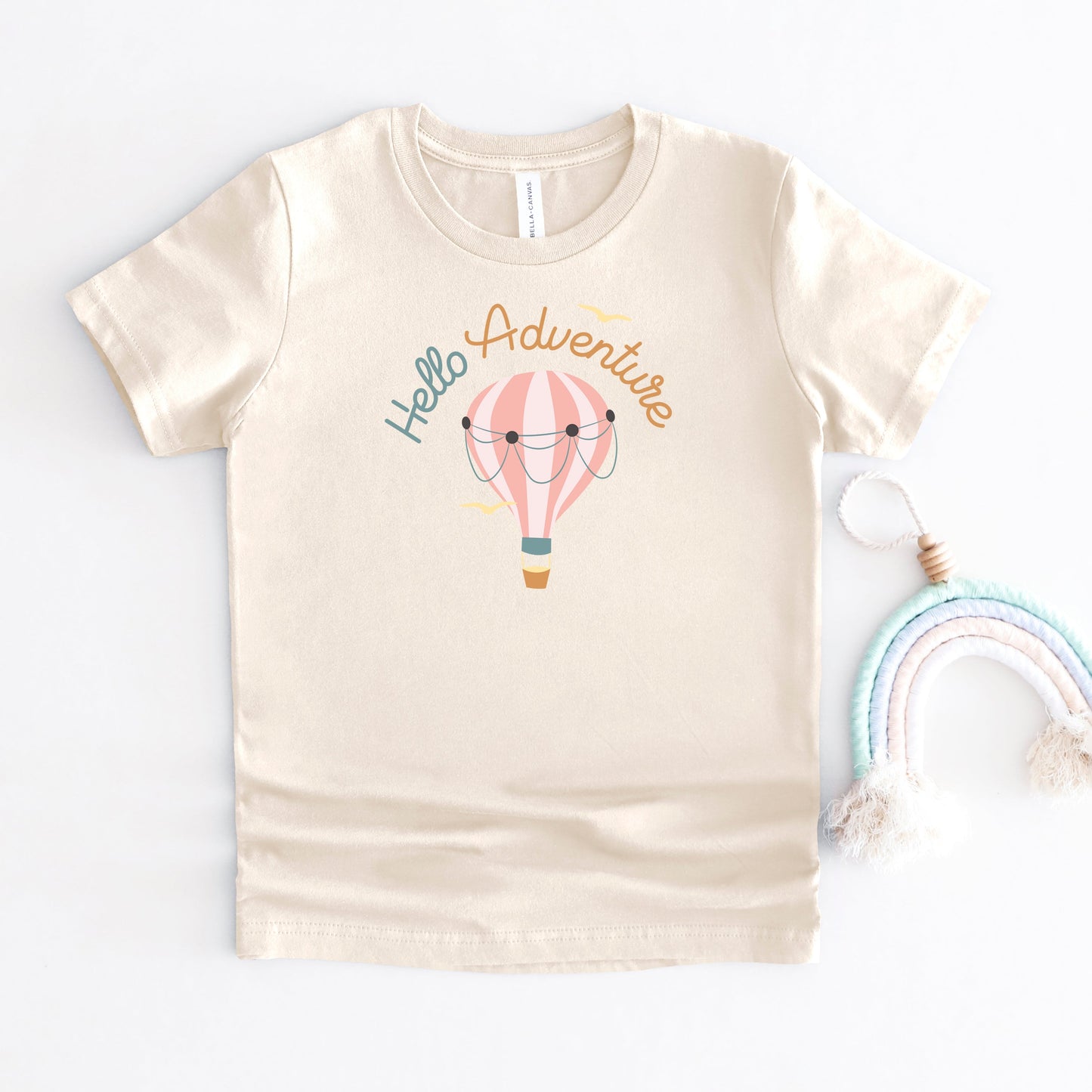 Hello Adventure Balloon | Youth Short Sleeve Crew Neck