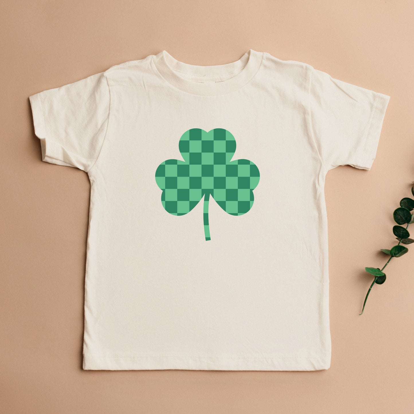 Checker Shamrock | Toddler Short Sleeve Crew Neck