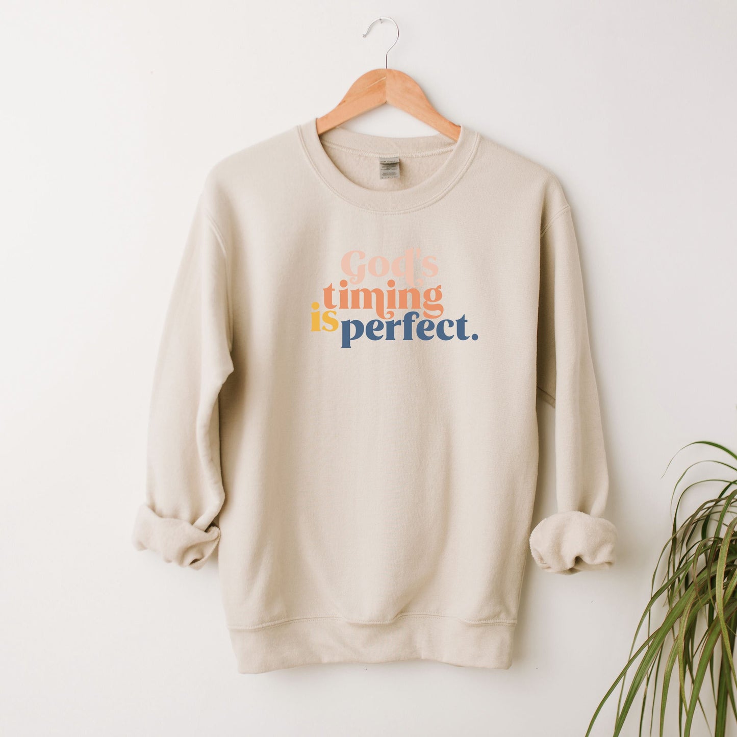 God's Timing Is Perfect Colorful | Sweatshirt