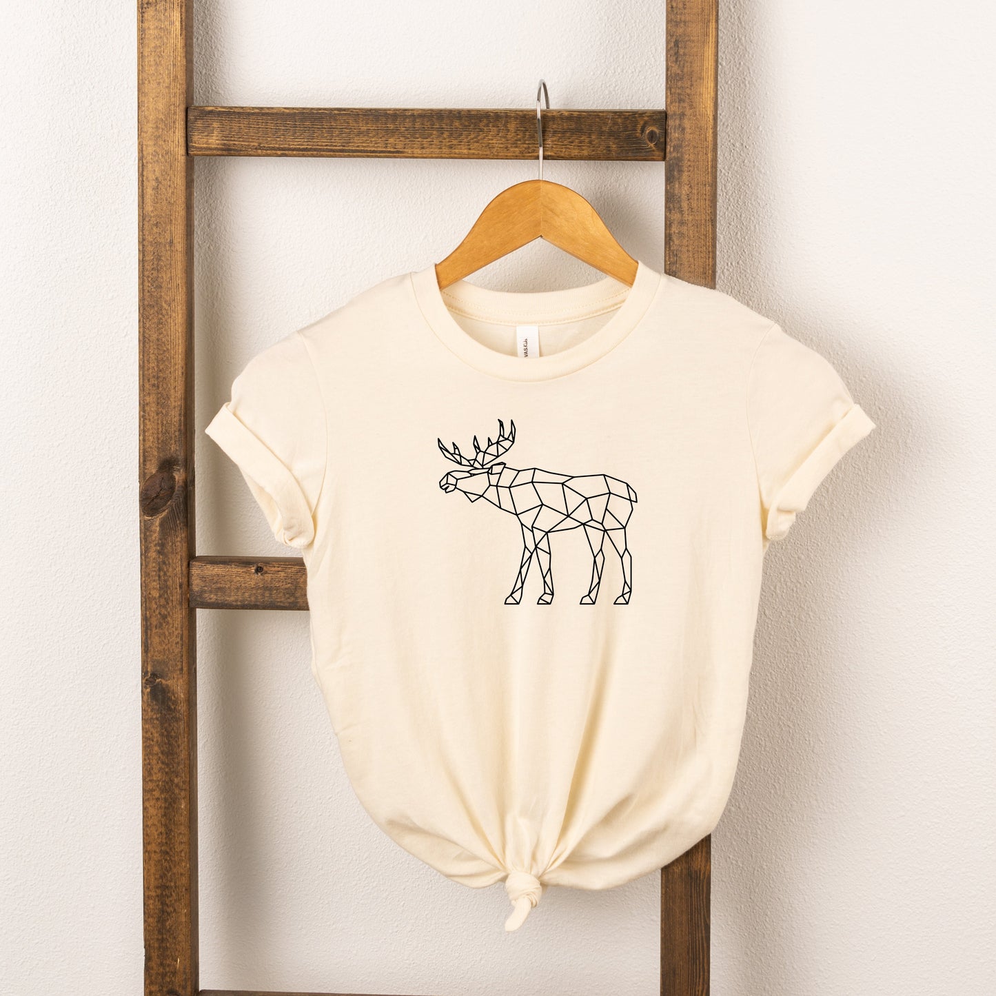 Geometric Moose | Toddler Short Sleeve Crew Neck
