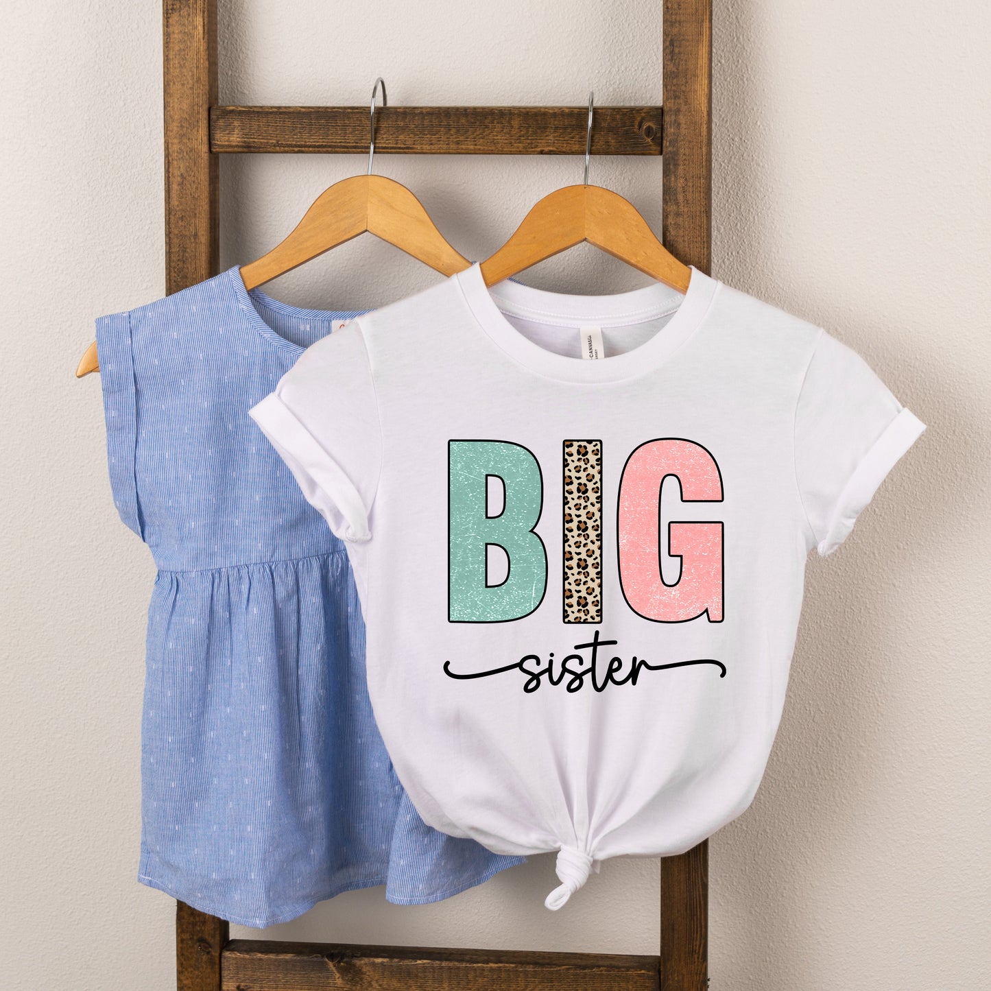 Big Sister Leopard | Toddler Short Sleeve Crew Neck