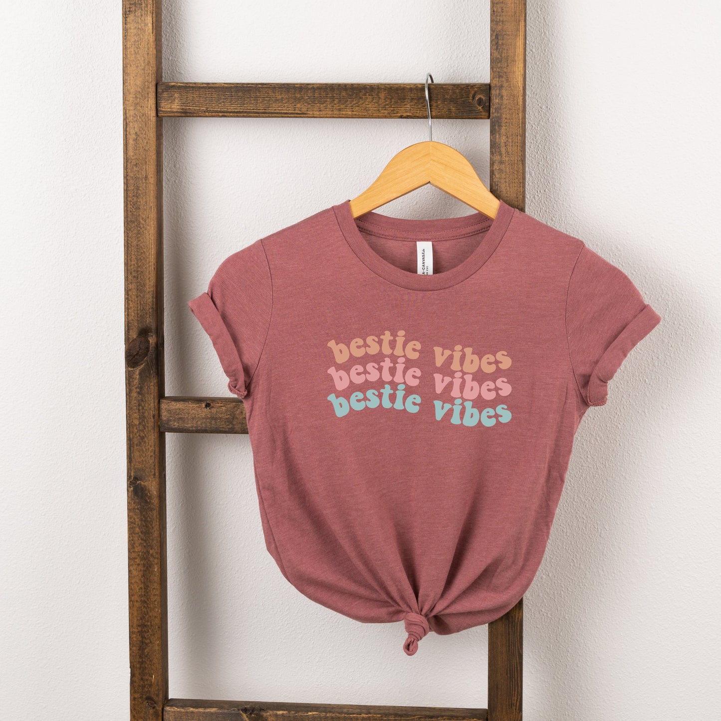 Bestie Vibes Wavy | Toddler Short Sleeve Crew Neck