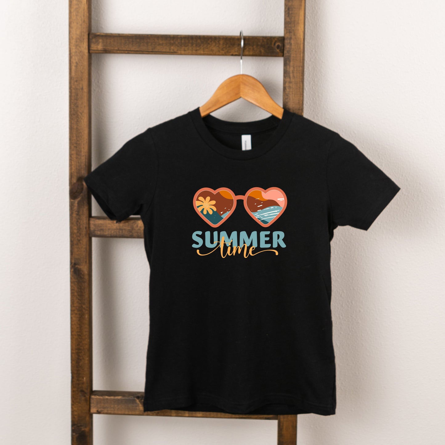 Boho Summer Time Sunglasses | Toddler Short Sleeve Crew Neck