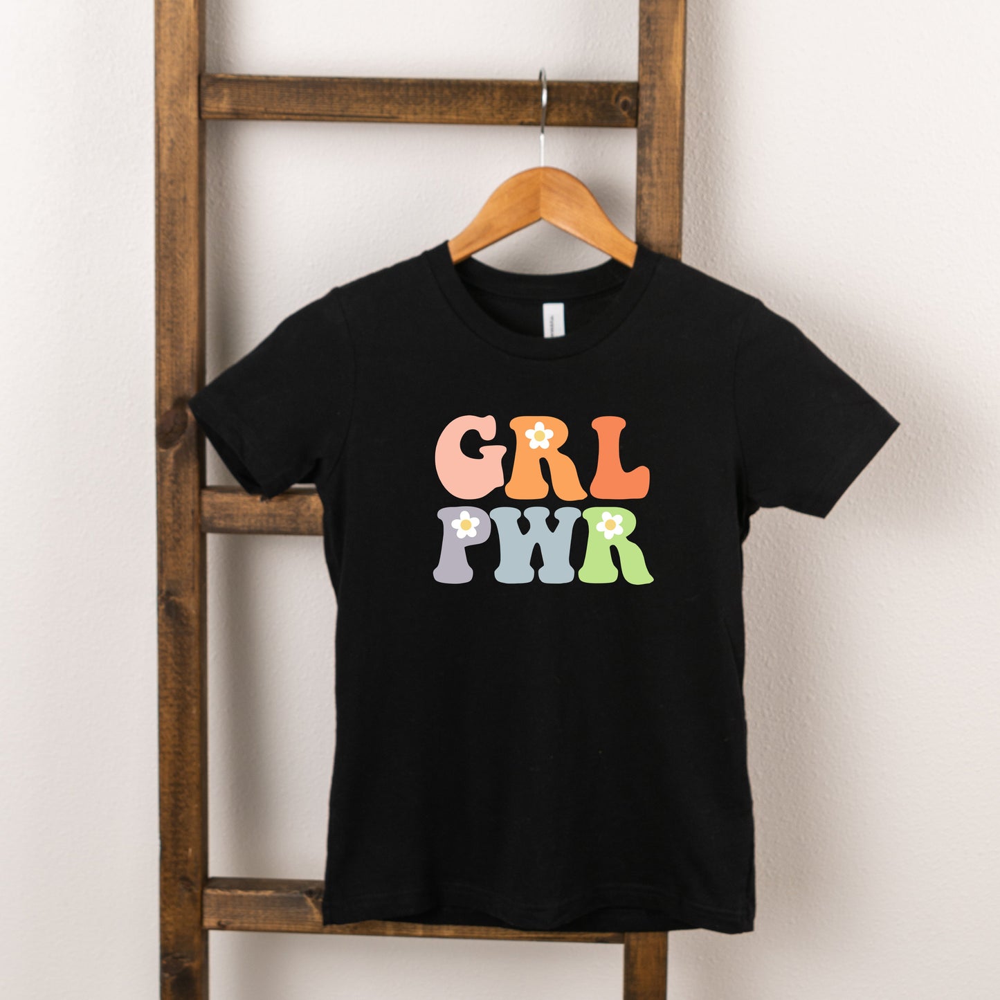Girl Power Flowers | Toddler Short Sleeve Crew Neck
