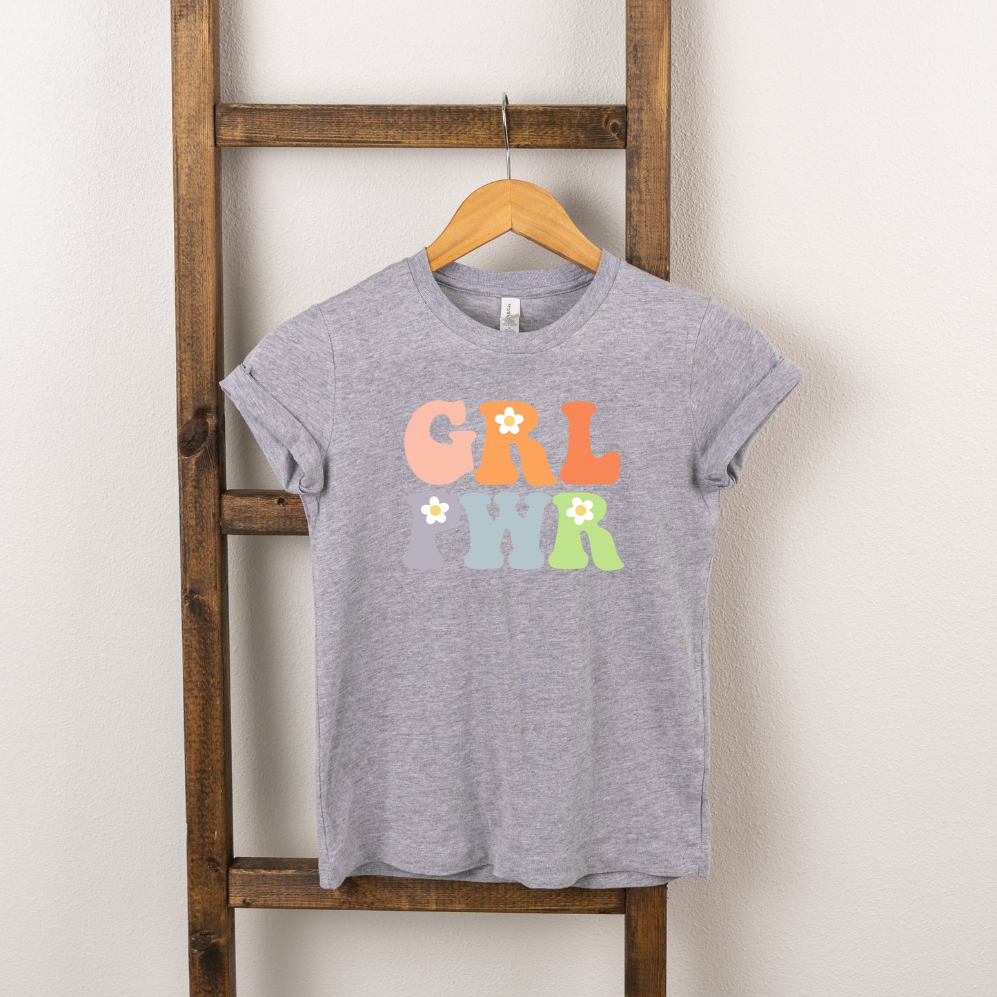 Girl Power Flowers | Toddler Short Sleeve Crew Neck